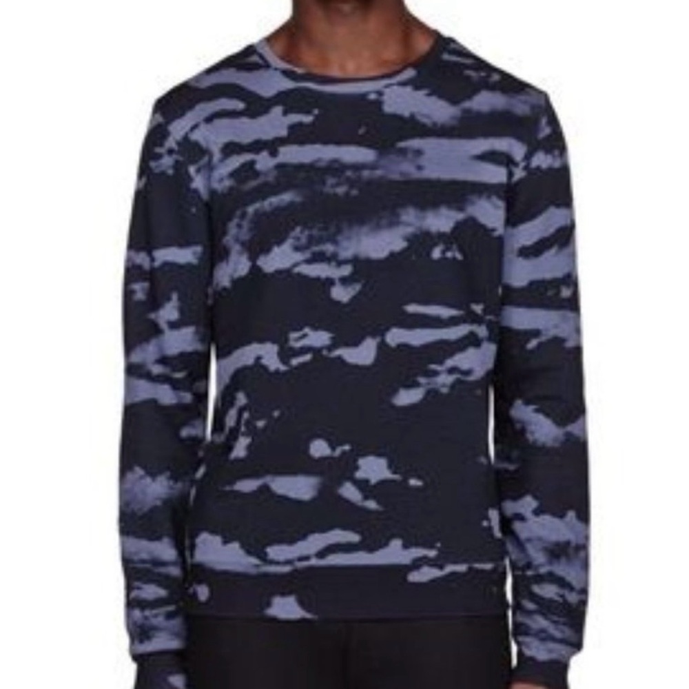 A.P.C. Blue and Black Camouflage Sweatshirt